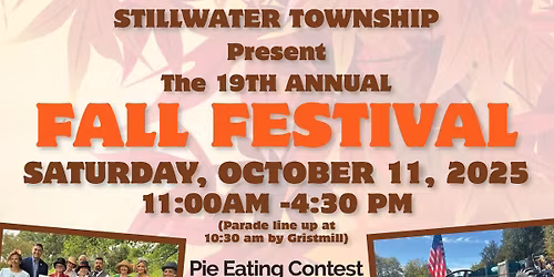 19th Annual Fall Festival hosted by the Historic Society of Stillwater Township