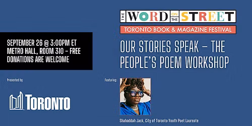 Our Stories Speak - The People's Poem Workshop