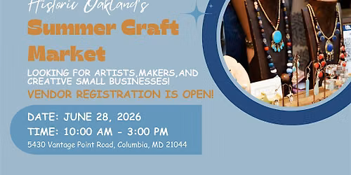 LAST CALL FOR VENDORS  | FEW BOOTHS AVILABLE | Oakland's Summer Craft Show