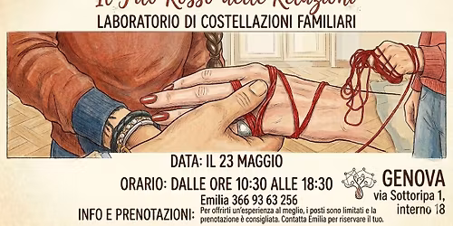 laboratorio di Costellazioni familiari sistemiche: Il filo rosso delle relazioni 