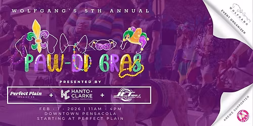 :  \ud83d\udc3e 5th Annual Pensacola Paw-di Gras \u2013 \u201cPaw-some 80\u2019s\u201d \ud83d\udc3e