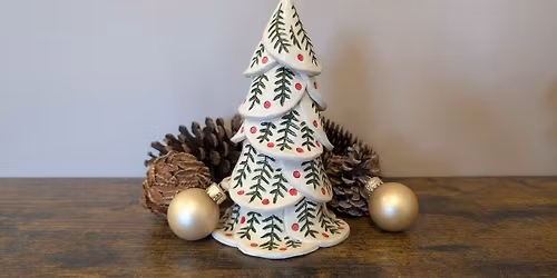 Holiday Berries Stoneware Tree at Centered Earth