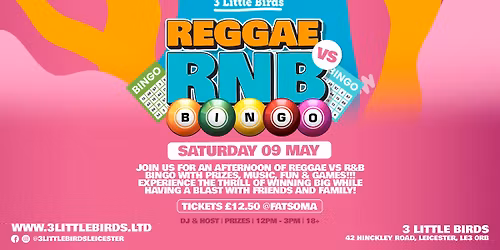 Reggae Vs R&B Bingo