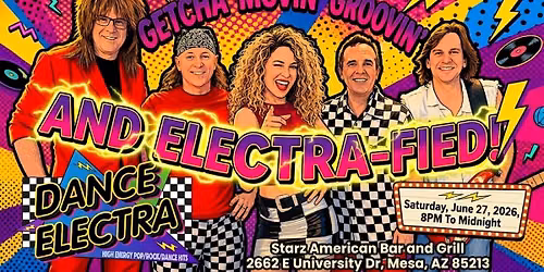 Dance Electra - Fun, Vibrant, High Energy Pop\/Rock\/Dance Hits From The 70's. 80's, 90's and 00's!!!