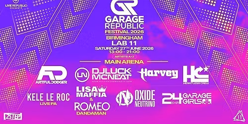 Garage Republic Festival 2026 | Lab 11 Birmingham