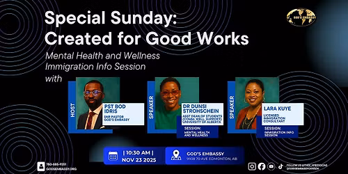 Special Sunday:  Created for Good Works