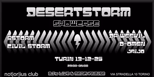 Desert Storm crew djs and live | Torino, Italy 