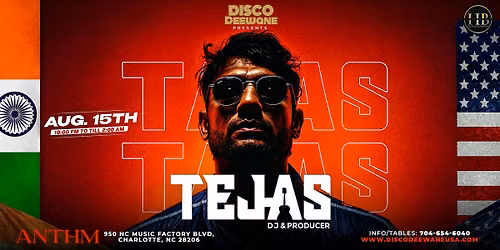 DJ TEJAS - BOLLYWOOD NIGHT IN CHARLOTTE.
