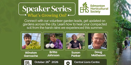 Speaker Series: What's growing on?