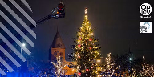 Juletr\u00e6et t\u00e6ndes p\u00e5 Torvet i Ringsted