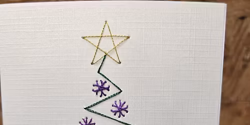 Stitched Christmas tree card