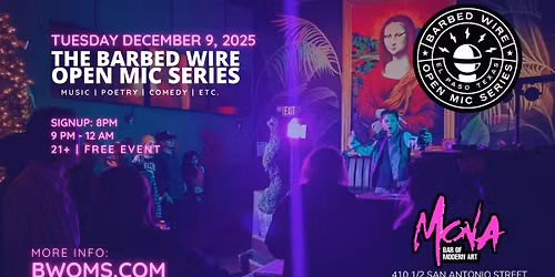 Open Mic Night at Mona Bar (12\/9)