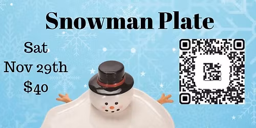 Melted Snowman Plate