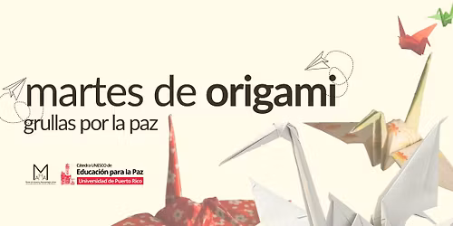 Martes de origami \u2013 grullas por la paz