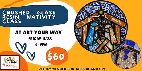 Crushed Glass Resin Nativity Class