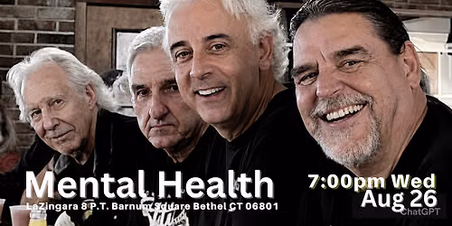 Mental Health Patio Party Rock 'n' Roll, Blues & Contemp 7pm Wed Aug 26