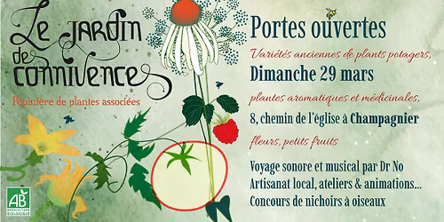 Journ\u00e9e portes ouvertes au Jardin des connivences \u00e0 Champagnier le dimanche 29 mars