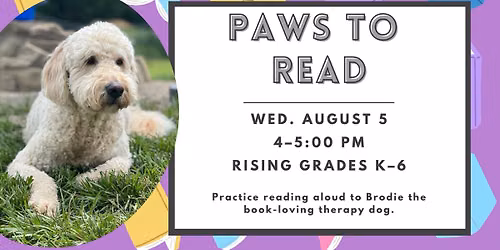 Paws to Read Brodie