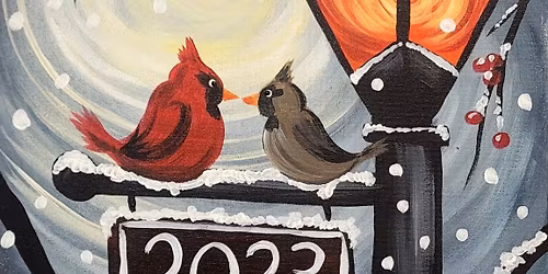 \u2728 Merry & Bright Holiday Season Savings! - Light Pole Canvas Paint & Sip Class