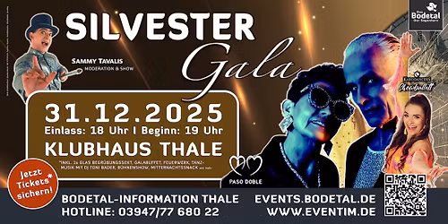 DIE gro\u00dfe Silvestergala 2025 I Klubhaus Thale