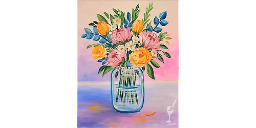 Beautiful Nostalgic Flower Bouquet - Paint and Sip in San Antonio | Classpop!\u2122