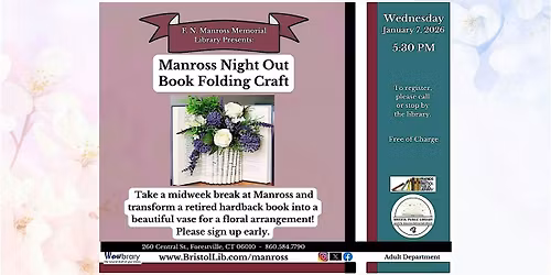 Manross Night Out: Book Folding Craft