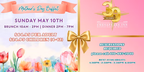 Mother's Day Buffet at Chesapeake Inn