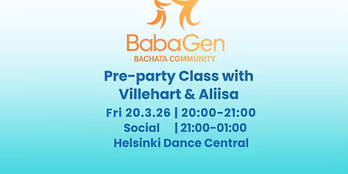 BabaGen: Preparty Class with Villehart and Aliisa & Social