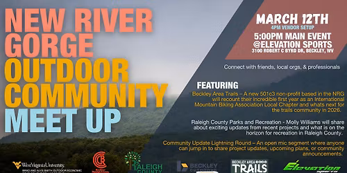 New River Gorge Outdoor Community Meet-Up | Spring 2026