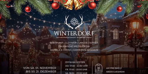 Das Winterdorf im Cabana Beach in Ilvesheim\ud83c\udf84