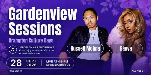 Gardenview Sessions x Brampton Culture Days (Jazz & Pop Performance)