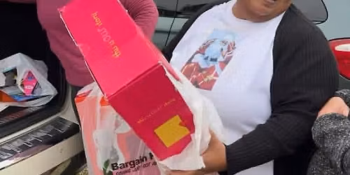 TOY DROP OFF- BLACK SANTA 270