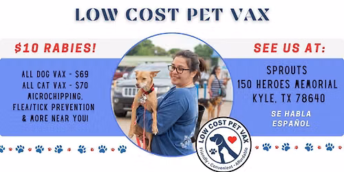 Kyle Low Cost Pet Vax Clinic (Heroes Memorial)