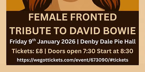 Alassin Sane a Female Fronted Tribute to David Bowie 