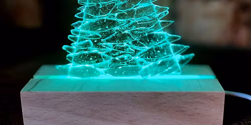 Pine Tree Fused Glass Nightlight