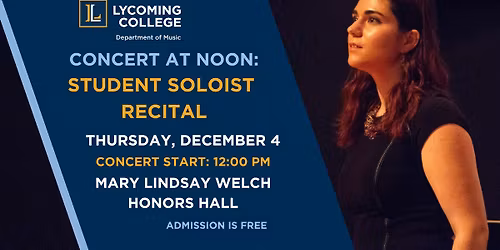 Concert at Noon: Student Soloist Recital