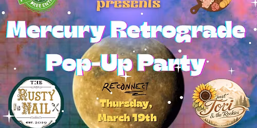 Mercury Retrograde Pop-Up Party at The Rusty Nail \ud83c\udf16\ud83c\udf7b\ud83c\udfb6