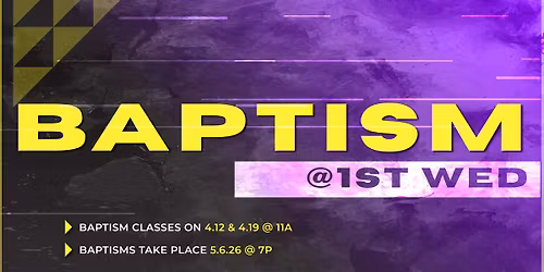 Baptisms @ 1st Wednesday