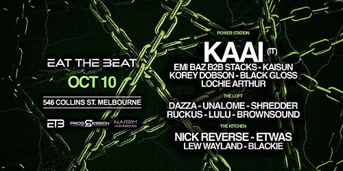 Eat The Beat Saturdays | Oct 10