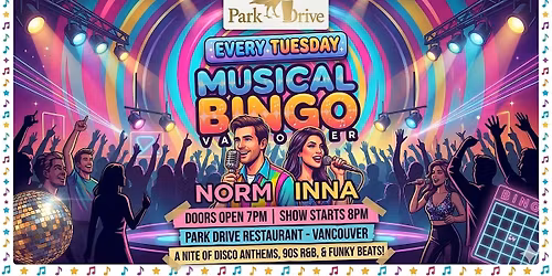 Musical Bingo Show at Park Drive on Tuesdays