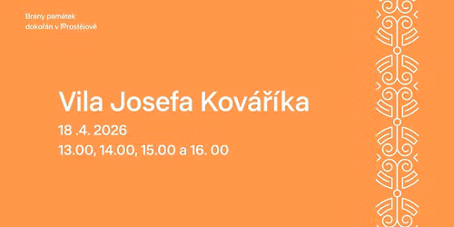 Br\u00e1ny pam\u00e1tek doko\u0159\u00e1n 2026 - Prohl\u00eddka vily Josefa Kov\u00e1\u0159\u00edka