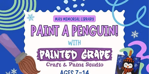 May Memorial Library Grape Kids Canvas Paint Class
