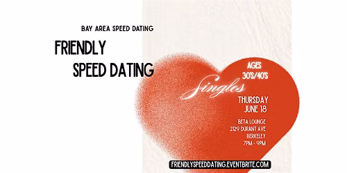 friendly speed dating | Ages 30's\/40's