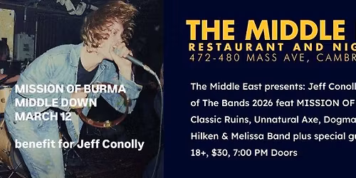 The Middle East presents: Jeffrey Conolly Cancer Battle of The Bands 2026