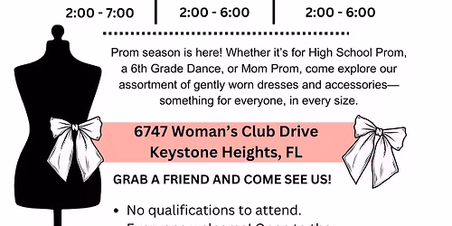 3rd Annual Woman's Club Say YES to the \u2774Prom\u2775 Dress Giveaway