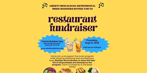 Taichi Bubble Tea Restaurant Fundraiser