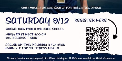 JPII MS Football Hero Workout Fundraiser - Honoring the Fallen