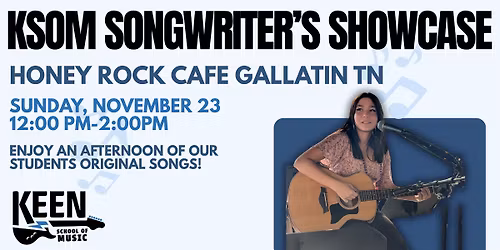 KSOM Songwriter's Showcase at Honey Rock Books and Cafe