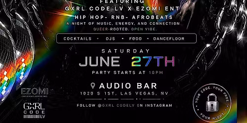 GXRL CODE SATURDAYS LGBTQ NIGHT