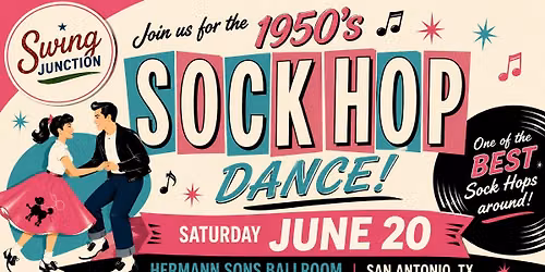 \ud83c\udf99\ufe0f\ud83c\udfb6 1950's SOCK HOP DANCE at Hermann Sons Ballroom! \ud83c\udfb6\ud83c\udf99\ufe0f